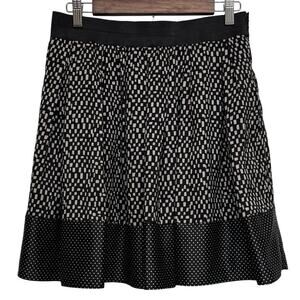 Vince Camuto Black & White Geometric A-Line Skirt | Size 6